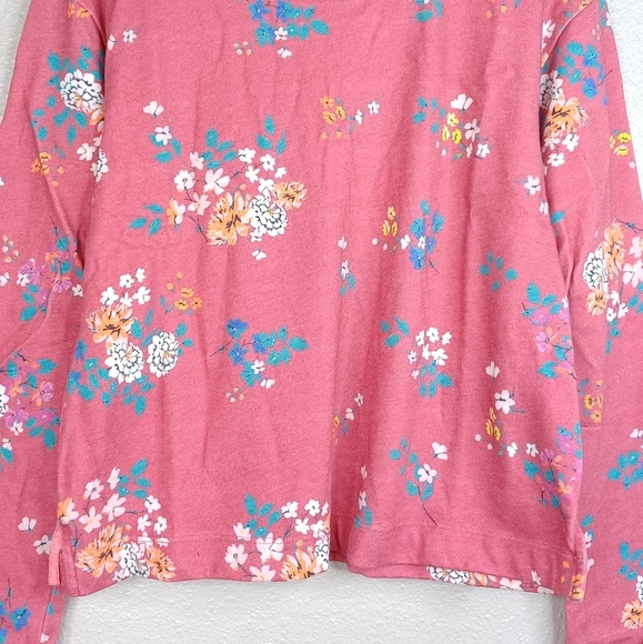 NWT SUNDRY Rose Floral Cotton Blend Lounge Crewneck Pullover Sweater - Picture 8 of 13